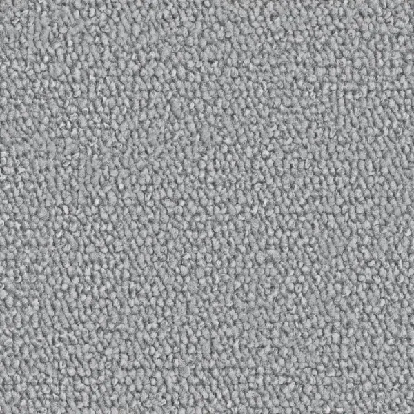 Wohnraum mit Vorwerk Rondo Teppichboden in Hellgrau – helle Raumwirkung, gleichmäßige Struktur, moderne Schlingenqualität